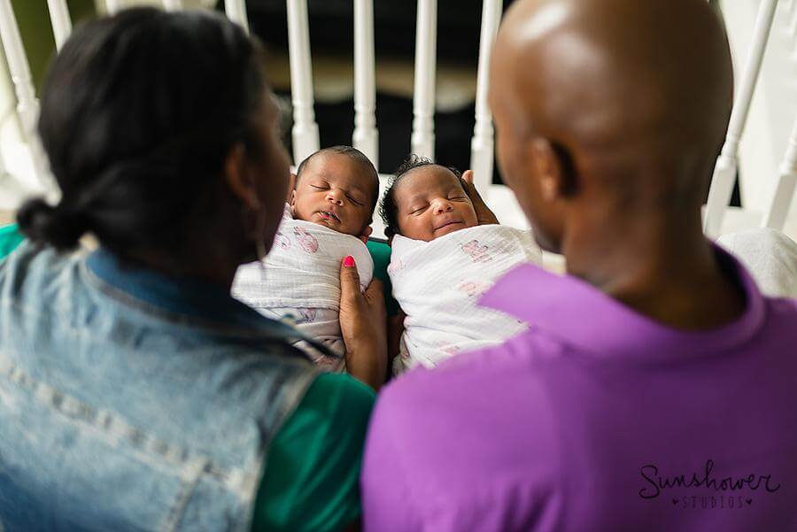 Twin Newborn Girls {Charlotte Newborn Photography}