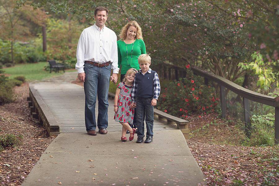 Fun Family Portraits for Four | Charlotte Family Photographer