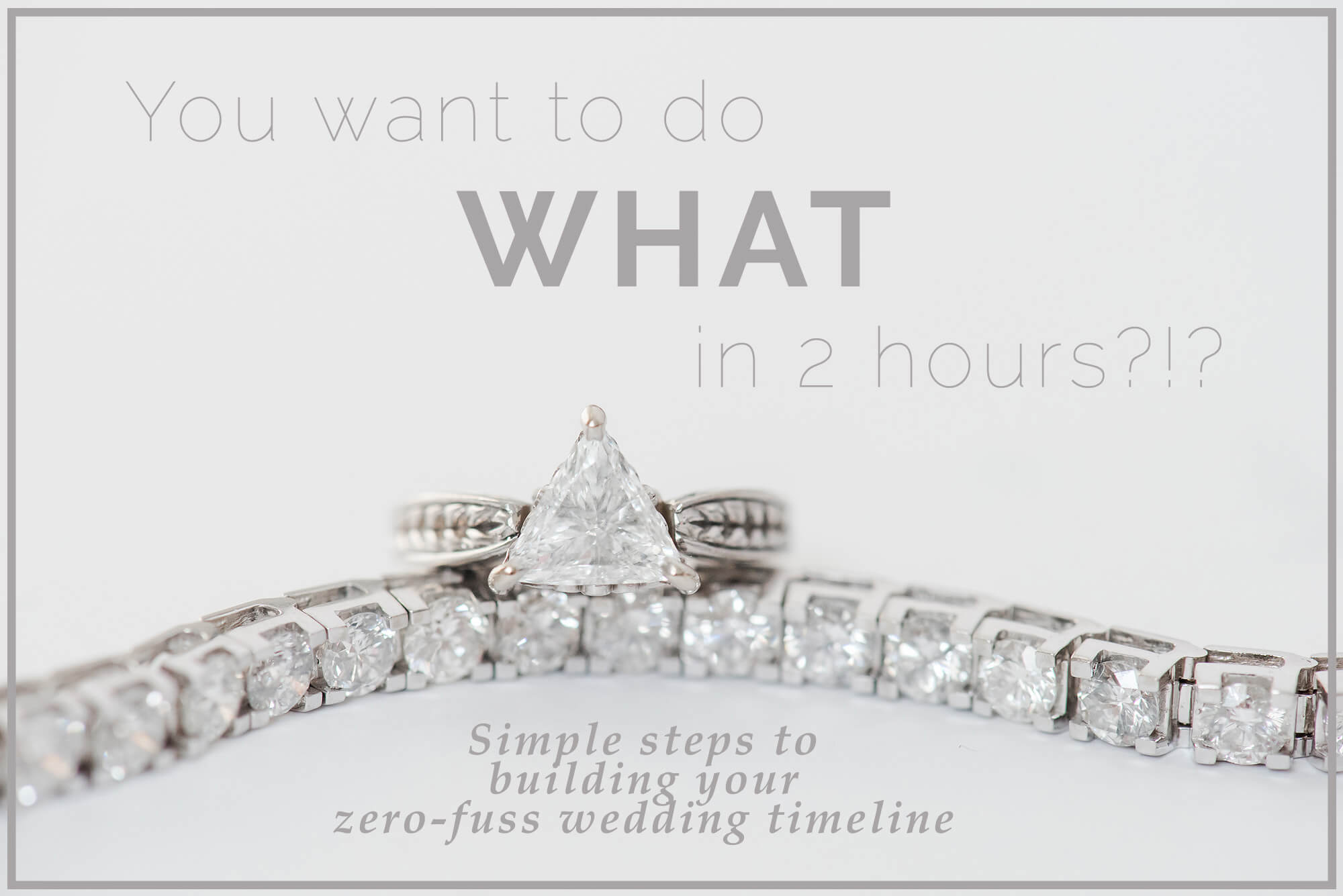 wedding photography timeline -