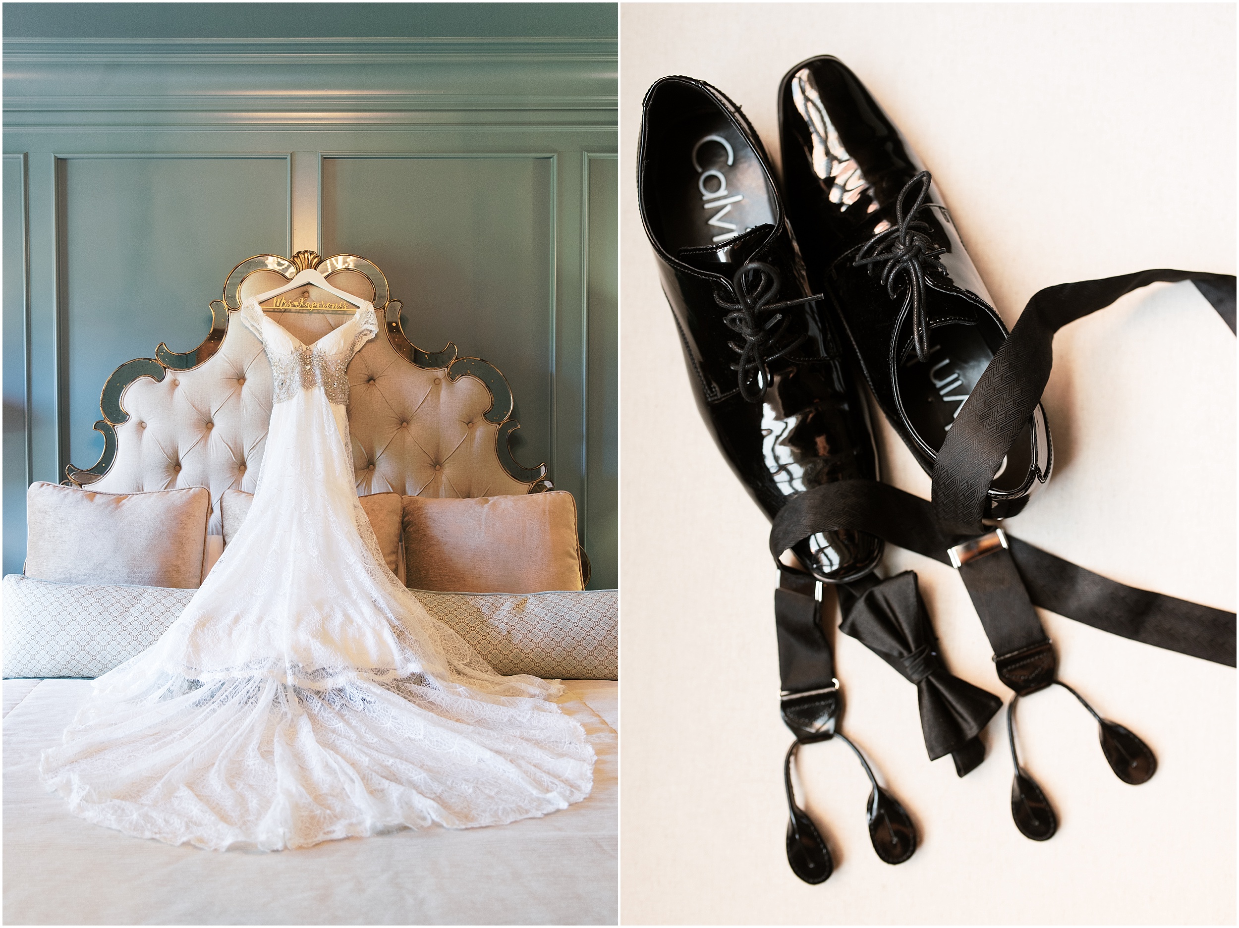Wedding details,Wedding dressAnd groom's shoes