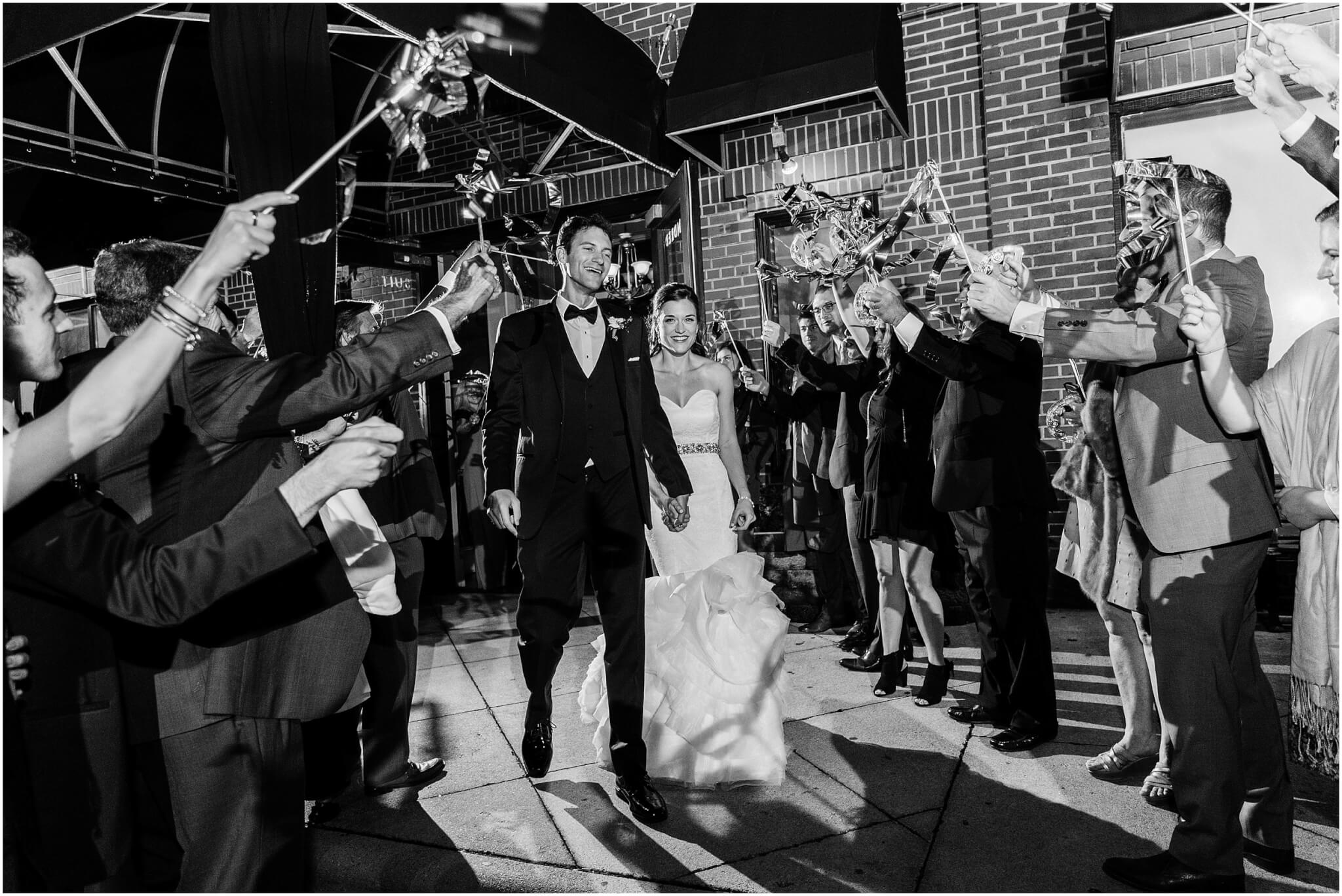 sparkler exit at uptown charlotte wedding