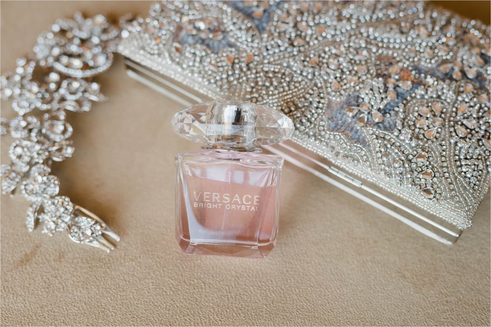Versace Wedding Perfume and clutch