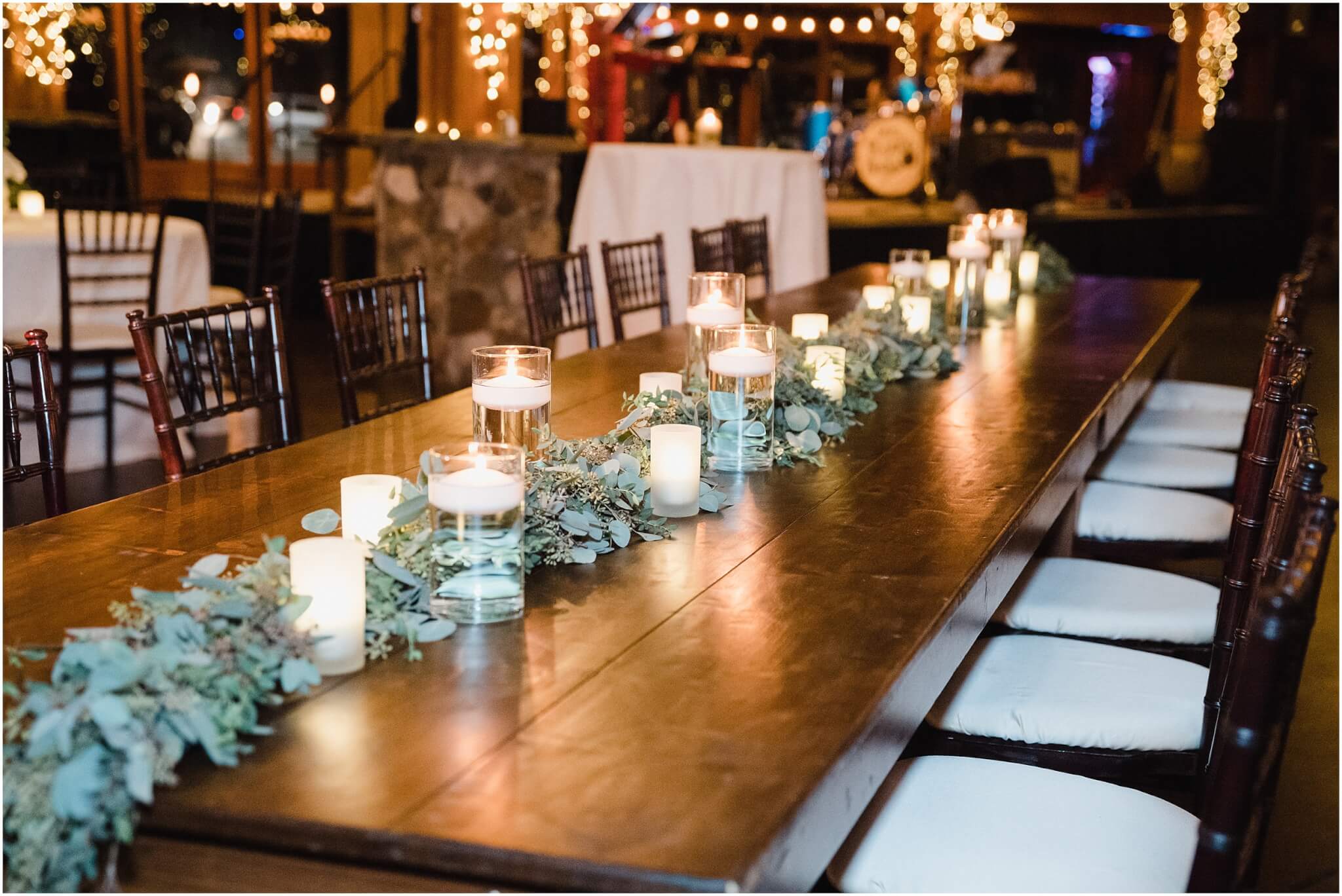 winter tablescape for raleigh wedding reception 