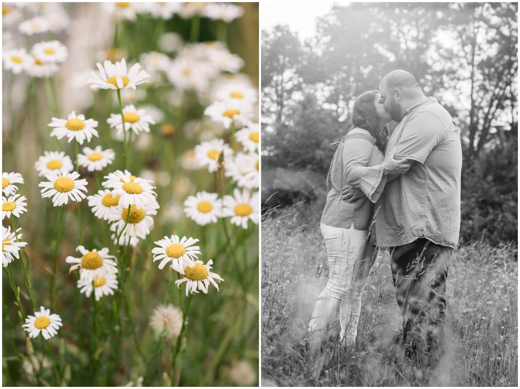 wildflowers and engagement photos