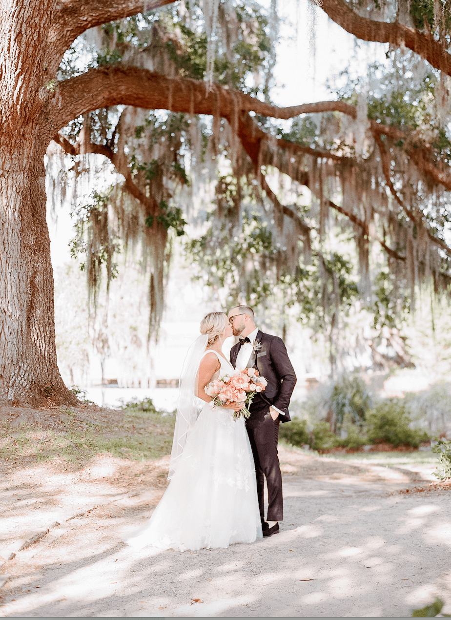 first look at Middleton Place wedding in Charleston -