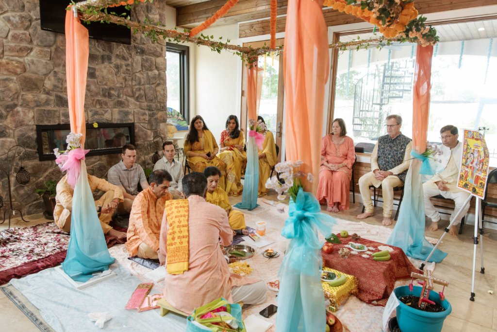 Puja ceremony for Hindu wedding