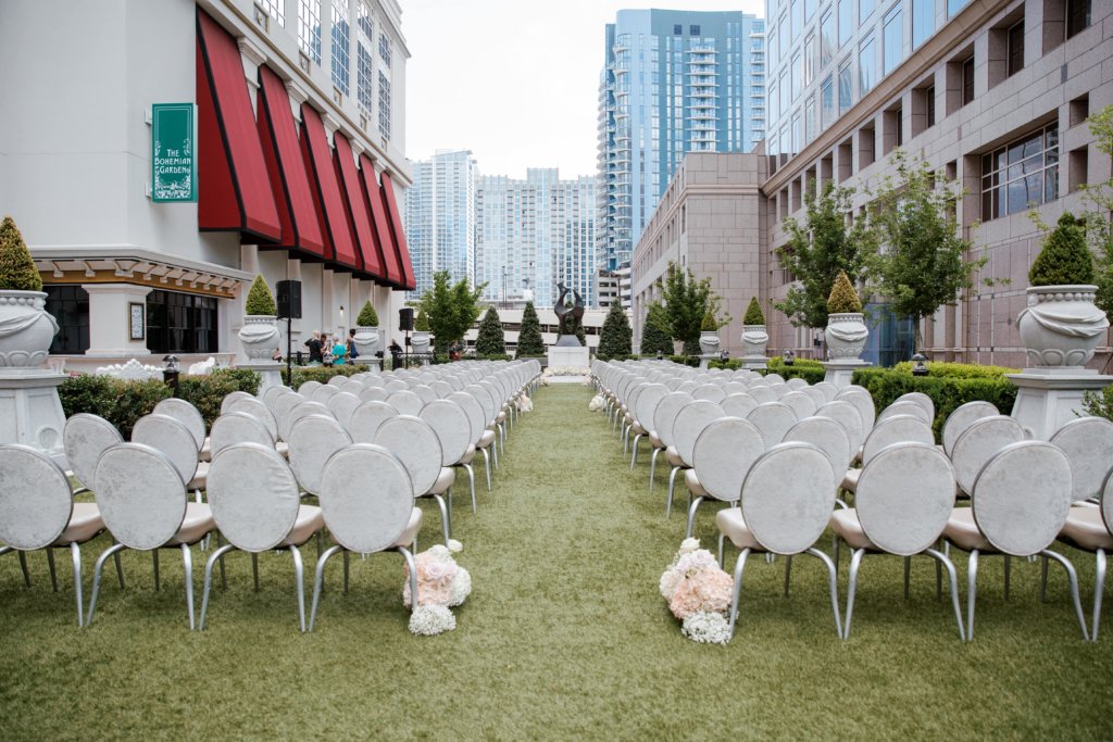 Wedding ceremony at Grand Bohemian Hotel in Charlotte